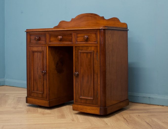 Antique Victorian Mahogany Compact Desk, 1880s #1619 5