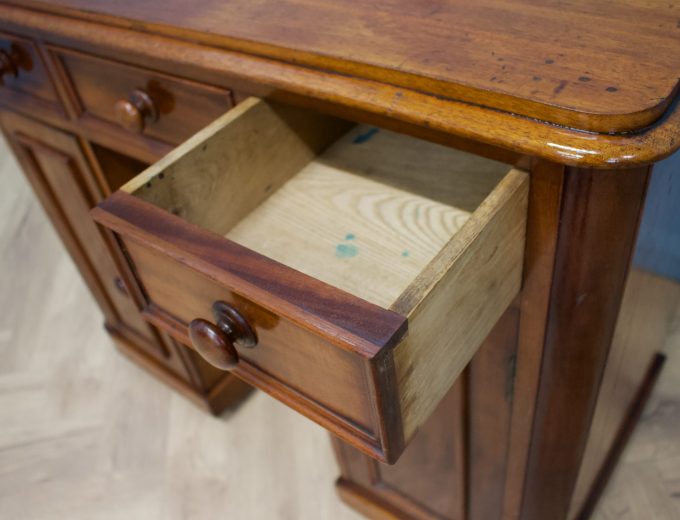 Antique Victorian Mahogany Compact Desk, 1880s #1619 2
