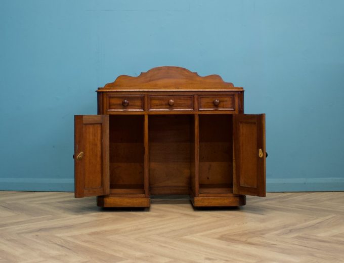 Antique Victorian Mahogany Compact Desk, 1880s #1619 1