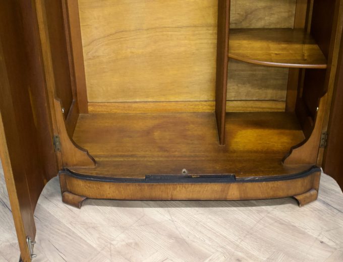Vintage Art Deco Walnut Compact Compactum Wardrobe, 1930s #1673 2
