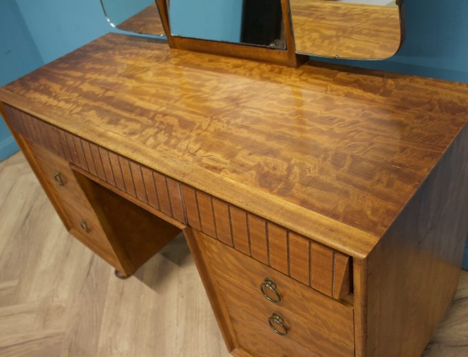 Mid Century Satinwood Dressing Table & Stool by Andrew Milne for Heals #1686 8