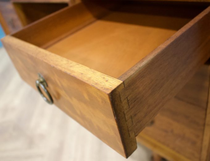 Mid Century Satinwood Dressing Table & Stool by Andrew Milne for Heals #1686 5