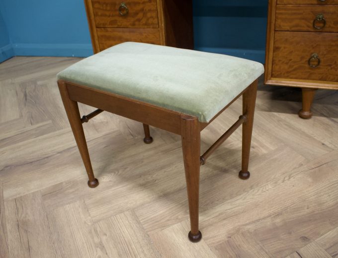 Mid Century Satinwood Dressing Table & Stool by Andrew Milne for Heals #1686 2