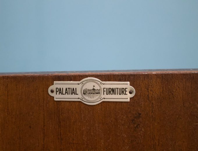 Vintage Art Deco Style Burr Walnut Compact Wardrobe, 1950s #1694 6