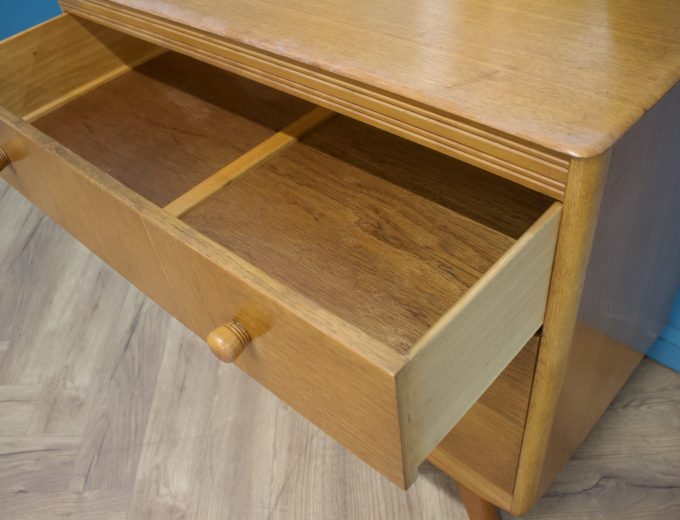 Mid Century Oak Dressing Chest Table from Advance Furniture, 1950s #1708 1