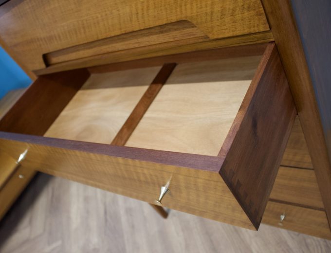 Vintage French Walnut Chest of Drawers from Younger, 1960s #1709 2