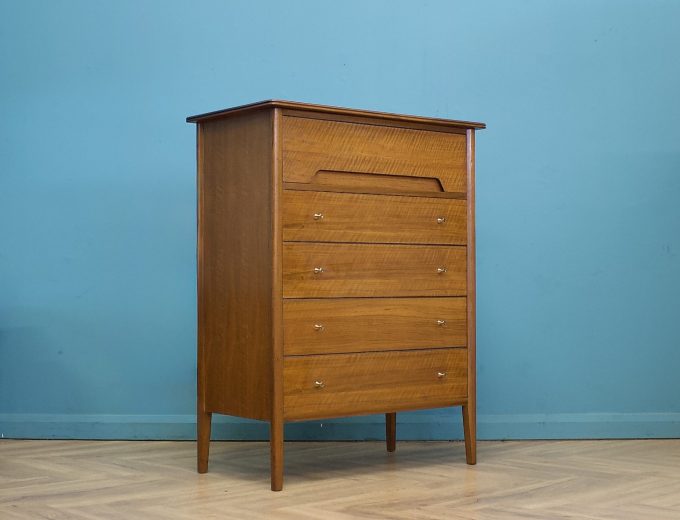 Vintage French Walnut Chest of Drawers from Younger, 1960s #1709 0
