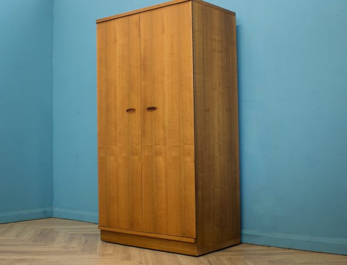 Mid Century Walnut Wardrobe from Uniflex , 1960’s 1 of 2, #1719 8
