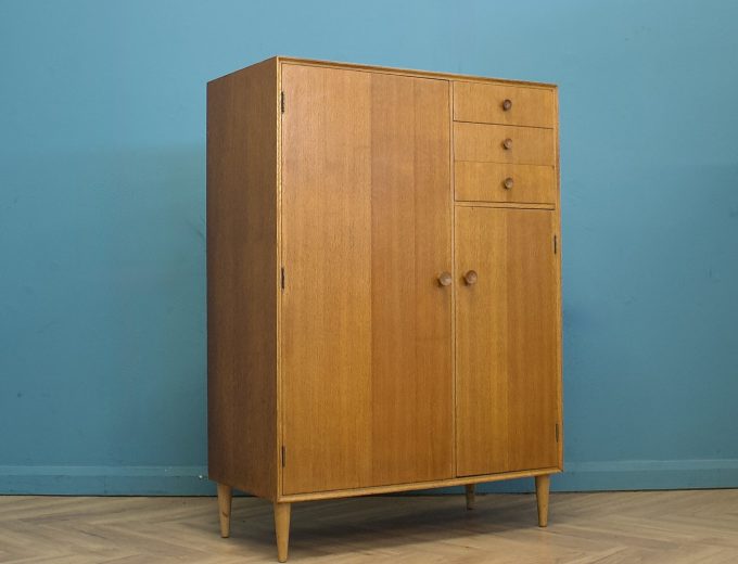 Mid Century Oak Compactum Compact Wardrobe from Meredew, 1960s #1733 0