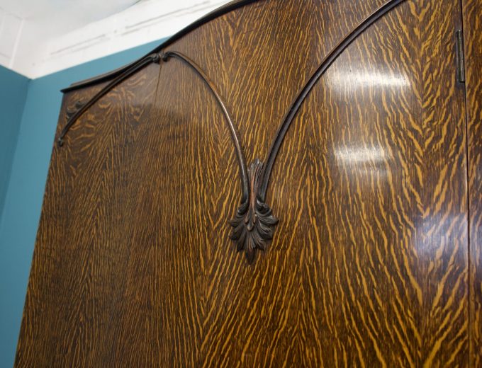 Vintage Art Deco Oak Wardrobe, 1930s, #1736 7