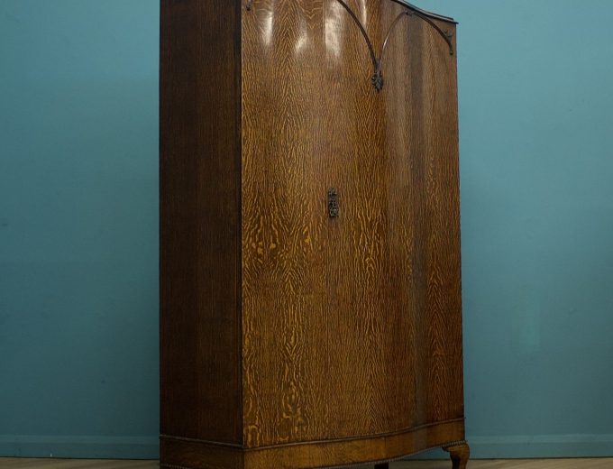 Vintage Art Deco Oak Wardrobe, 1930s, #1736 0