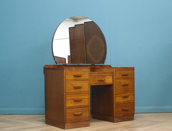 Art Deco Mahogany Dressing Table, 1930s #1737 0