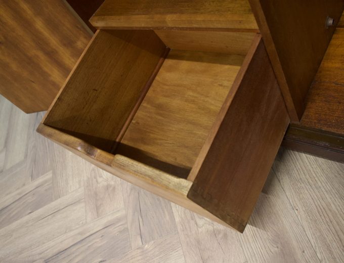 Vintage Art Deco Burr Walnut Fitted Compactum Wardrobe, 1930s #1739 3