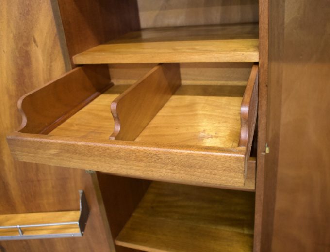 Vintage Art Deco Burr Walnut Fitted Compactum Wardrobe, 1930s #1739 2