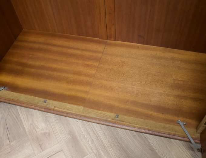 Vintage Art Deco Style Limed Oak Triple Door Wardrobe, 1950s, #1740 2