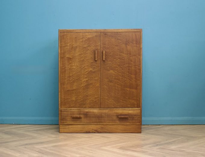 Vintage Art Deco Style Walnut Compactum Compact Wardrobe, 1950s #1748 8