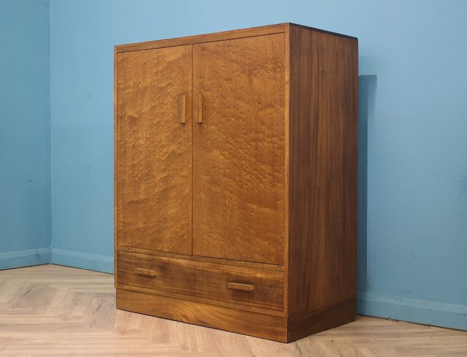 Vintage Art Deco Style Walnut Compactum Compact Wardrobe, 1950s #1748 7