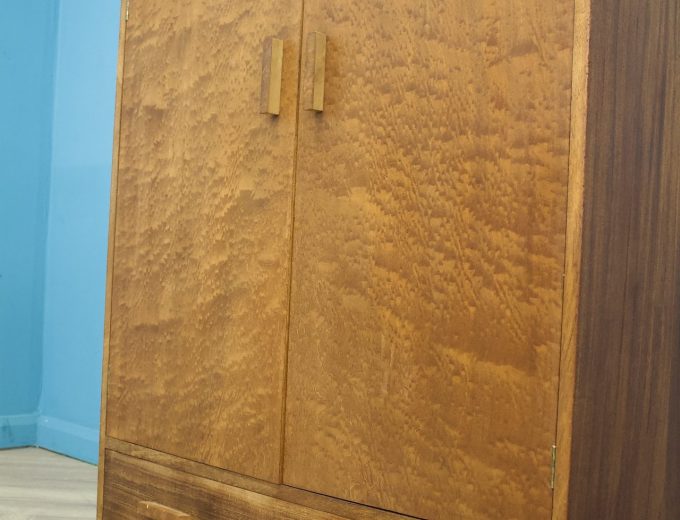 Vintage Art Deco Style Walnut Compactum Compact Wardrobe, 1950s #1748 6