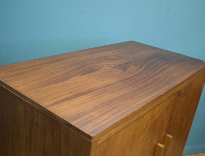 Vintage Art Deco Style Walnut Compactum Compact Wardrobe, 1950s #1748 0