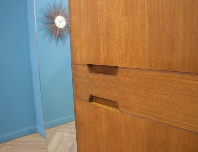 Mid Century Teak Wardrobe from Uniflex, 1960s #1749 7