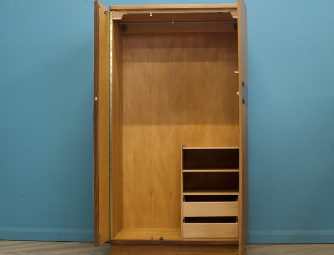 Mid Century Teak Wardrobe from Uniflex, 1960s #1749 5