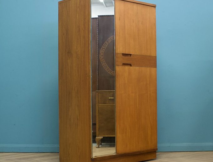 Mid Century Teak Wardrobe from Uniflex, 1960s #1749 0