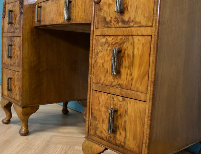 Art Deco Walnut Dressing Table, 1930s #1746 8