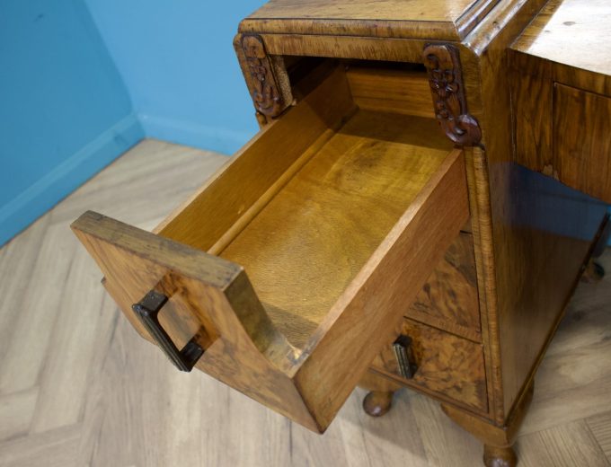 Art Deco Walnut Dressing Table, 1930s #1746 4