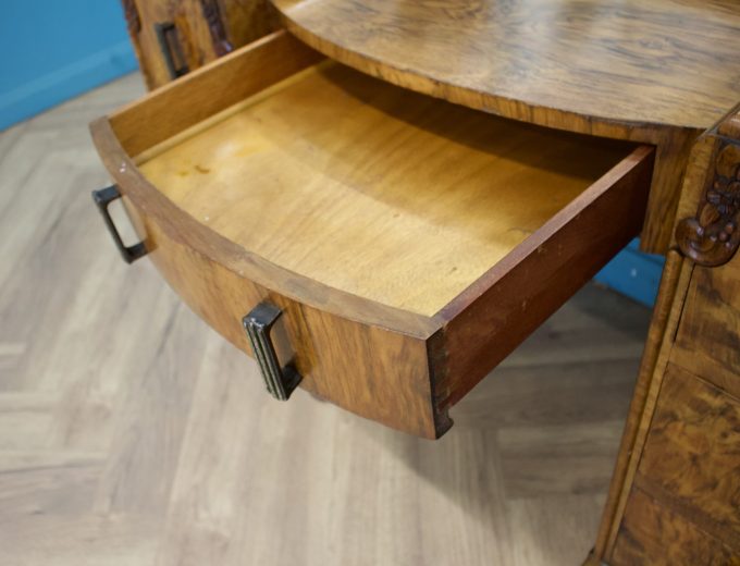 Art Deco Walnut Dressing Table, 1930s #1746 3