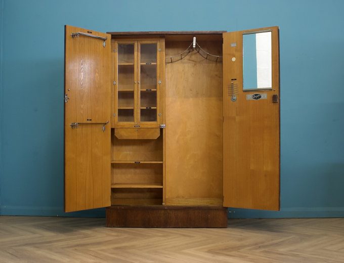 Vintage Oak Compact Wardrobe from Compactum, 1930s, #1744 7