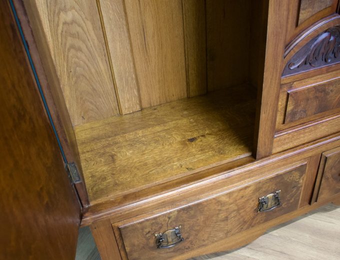 Antique Edwardian Walnut Wardrobe, 1900s #1742 M 5