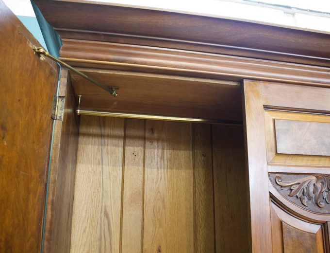 Antique Edwardian Walnut Wardrobe, 1900s #1742 M 4