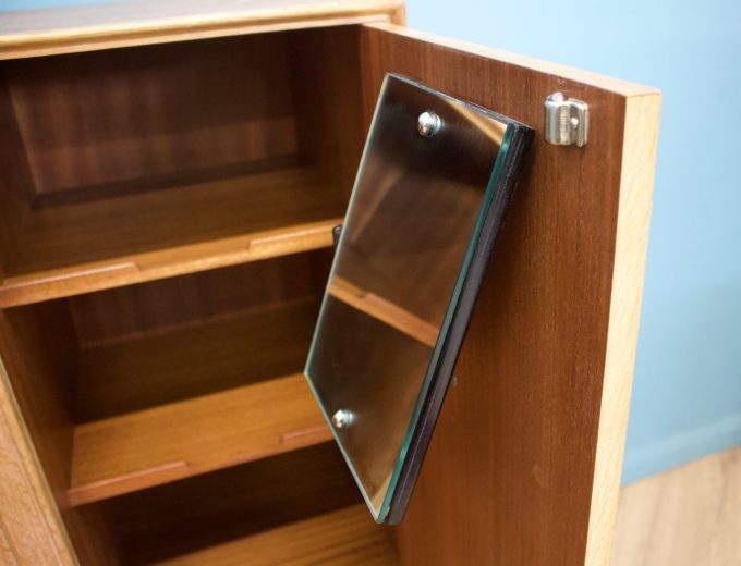 Vintage Art Deco Style Limed Oak Compact Wardrobe, 1950s, #1741 1