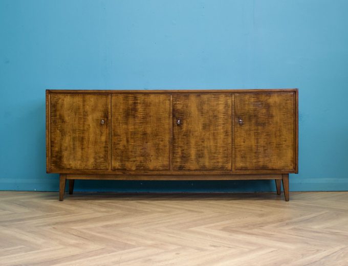 Mid Century Walnut Effect Stained Birch Sideboard , 1960s #1750 9