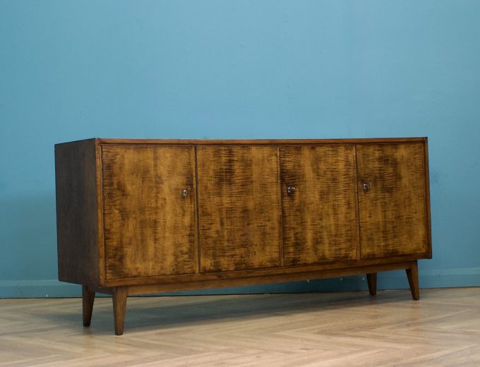 Mid Century Walnut Effect Stained Birch Sideboard , 1960s #1750 0