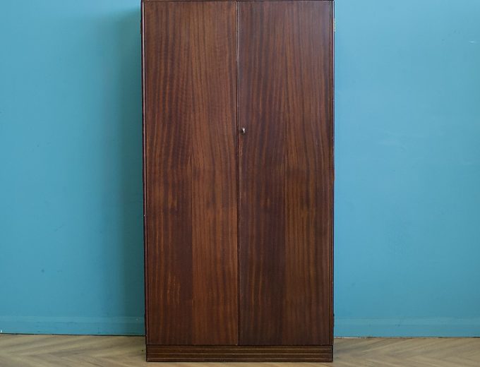 Vintage Art Deco Style Mahogany Compactum Compact Wardrobe, 1950s #1752 10