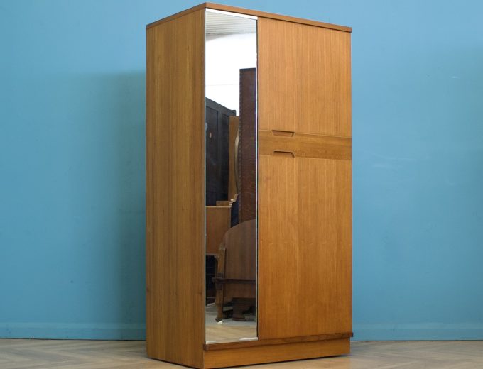 Mid Century Teak Wardrobe from Uniflex, 1960s #1753 0