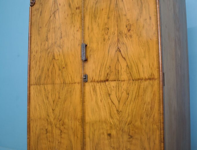 Art Deco Walnut Tallboy Linen Cabinet, 1930s #1754 7