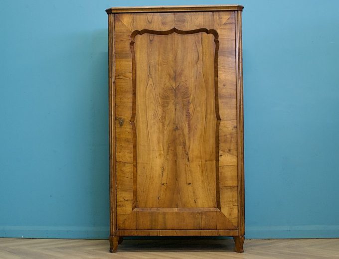 Vintage Burr Walnut Biedermeier Style Wardrobe, 1930s #1755 7