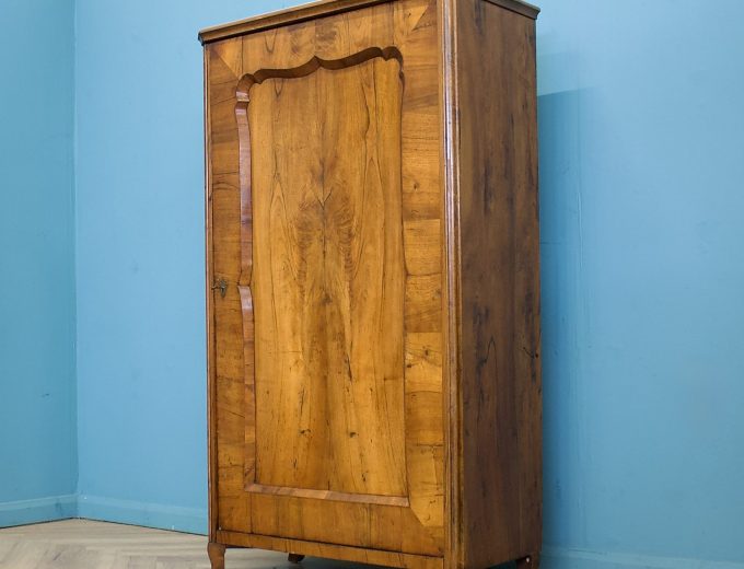 Vintage Burr Walnut Biedermeier Style Wardrobe, 1930s #1755 6