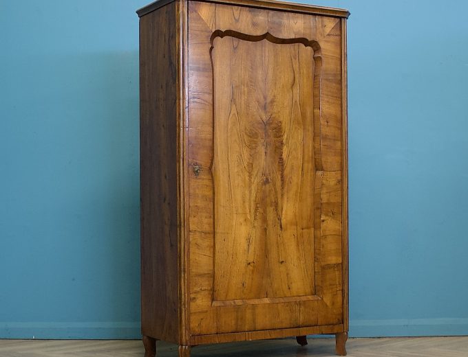 Vintage Burr Walnut Biedermeier Style Wardrobe, 1930s #1755 0