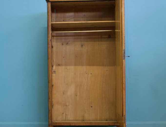Vintage Burr Walnut Biedermeier Style Wardrobe, 1930s #1755 1