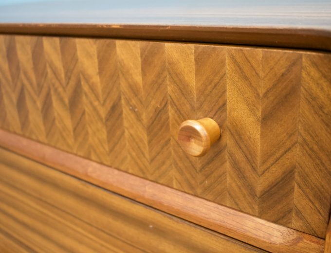 Mid Century Walnut Compact Sideboard from Uniflex, 1960s #1756 5