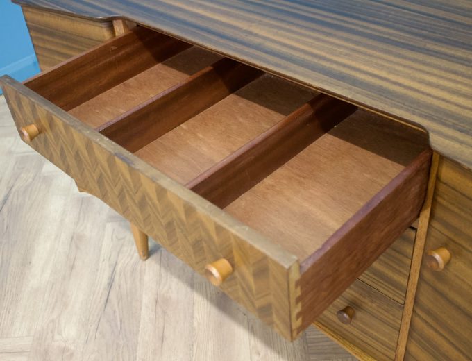 Mid Century Walnut Compact Sideboard from Uniflex, 1960s #1756 4