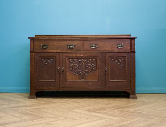 Antique Art Nouveau Oak Sideboard, 1900s #1757 M 10