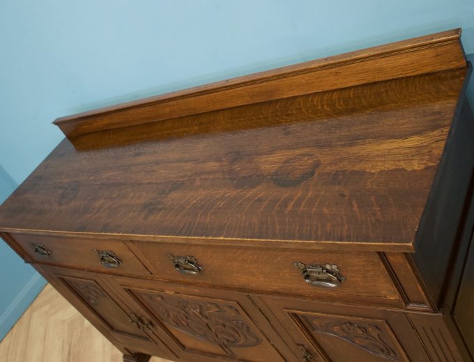 Antique Art Nouveau Oak Sideboard, 1900s #1757 M 7