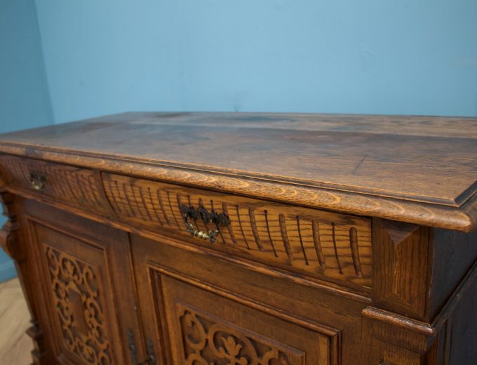 Antique Continental Oak Sideboard, 1900s #1758 5