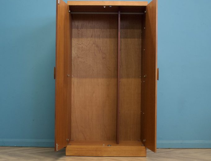 Mid Century Teak Quadrille Double Door Wardrobe from G Plan, 1960s #1765 3
