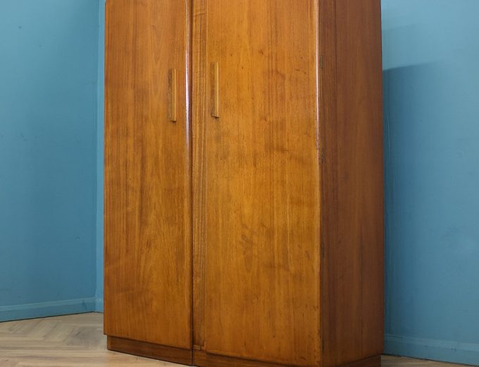 Vintage Art Deco Walnut Wardrobe, 1930s #1762 6