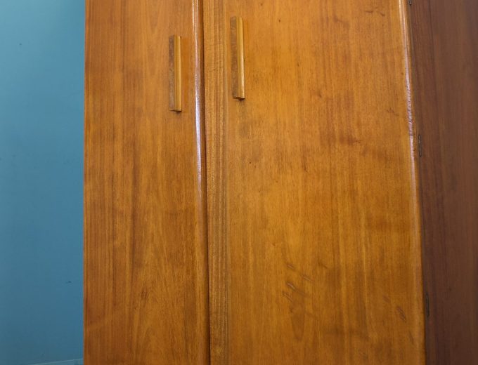 Vintage Art Deco Walnut Wardrobe, 1930s #1762 5
